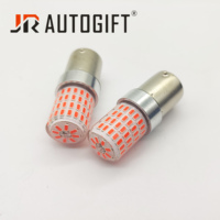 Ampoules de voiture en silice S25 3014 72 SMD 1156 1157 BA15S BAY15D P21W LED Rouge Ambre Clignotant Feu de recul Feu de stationnement 12-50V pour camion