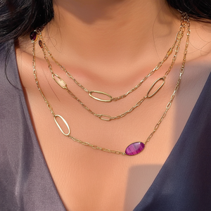 สร้อยคอปาร์ตี้ชุบทองทันสมัยพร้อมสายโซ่แบบใหม่ - Product Image 3