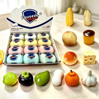 Jouet Squishy Sonore ASMR Effet Sonore Mixte Fruits, Jouet Nouveauté Fruité Croustillant, Jouet Anti-Stress à l'Huile de Coco pour Promotion