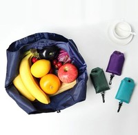Extensible Robuste Pliant Fourre-Tout Grand Sac Réutilisable 190T 210D Polyester Sac À Provisions Pliable