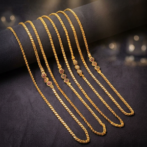 สร้อยคอทองชุบไมครอน 14K18K24K แบบขายส่ง, เครื่องประดับแฟชั่น, สร้อยคอประดับเพชร CZ, สร้อยคอแบบ Mopu ประดับเพชร CZ - Product Image 3