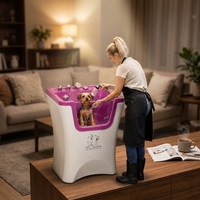 Baignoire de toilettage professionnelle pour chien en acrylique renforcé haute résistance, nettoyage rapide