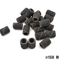 HYTOOS 100 pièces/lot Bandes abrasives noires pour nail art, outils de manucure et pédicure, accessoires pour ponceuse à ongles, outils de retrait de gel