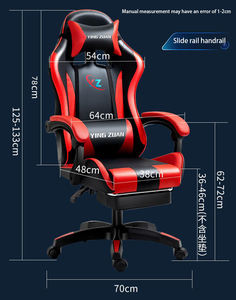 Silla Gamer Giratoria de <span class=keywords><strong>Carreras</strong></span> con 7 Puntos de Masaje, Altavoz RGB, Reposapiés, Venta Directa de Fábrica - Product Image 6