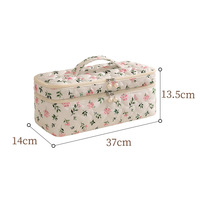 Sac de Voyage de Luxe pour Cosmétiques avec Fermeture Éclair, Étui Portable en Polyester pour Sèche-Cheveux et Accessoires, Trousse de Maquillage