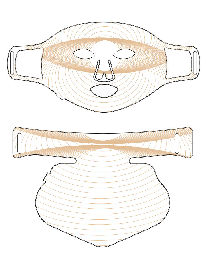 ใบหน้าสีขาว + คอ