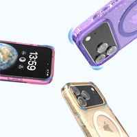 Étui de téléphone Transparent magnétique clair paillettes TPU PC étui de téléphone pour iPhone 17 Pro Max 17 Air antichoc résistant aux chutes