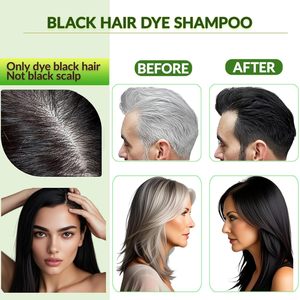 Crema Colorante per Capelli Neri Naturali in Offerta Speciale, Copre Rapidamente i Capelli Grigi, Formula Erboristica Nutriente a Lunga Durata - Product Image 5