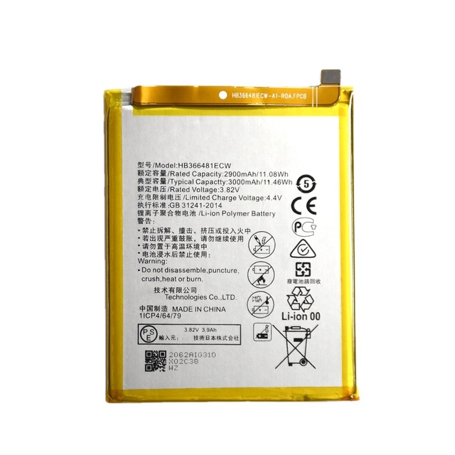 100% Original AAA Grade Li-ion 3000mAh HB366481ECW for P8 Lite 2017 Y7 Prime 2018 GR3 Mobile Phone Battery Replacement Stock
