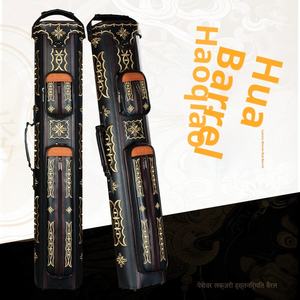 Профессиональный кожаный бильярдный кейс ручной работы, коробка для 1/<span class=keywords><strong>2</strong></span> стержней с восемью отверстиями для бильярдного стола с девятью шариками в американском стиле, черная сумка с 8 Кием - Product Image 2