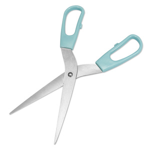 Office Scissors Stainless Steel Blue Straight Head For Home Use Bulk Paper Cutting Tools - Product Image 2