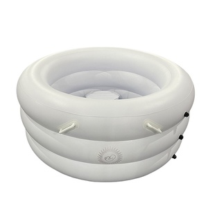 Piscine de naissance gonflable blanche en PVC épaissie avec poignées baignoire <span class=keywords><strong>d</strong></span>'accouchement à <span class=keywords><strong>eau</strong></span> ronde gonflable intérieure pour usage domestique ou clinique - Product Image 1