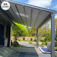 Auvent de fenêtre Pergola bioclimatique de haute qualité auvent en aluminium Restaurant Patio Standard systèmes de toit rétractable toit Pergola