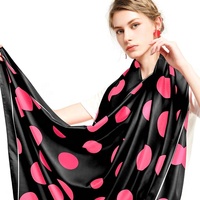 Écharpe Hijab en coton pour femmes, longue tenue classique imprimée à pois, vente en gros, 2019