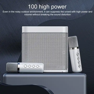 Wholesale Hot Sale Outdoor Portable Wireless Speaker Mini Speaker With Two Wireless Machine <b>Microphone</b> - Product Image 2