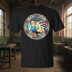 Camiseta con ilustración feminista de Rosie The Riveter Cat Lady, unisex, talla para adultos - Product Image 3