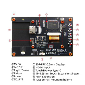 5-inch <strong>Raspberry</strong> <strong>Pi</strong> HDMI Display D 1024x600 Capacitive Touch Display with <strong>Raspberry</strong> <strong>Pi</strong> 5/4B HD IPS - Product Image 3