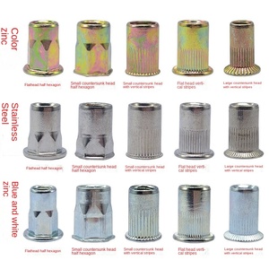 Nhỏ m4m5m6m8m10 304 thép không gỉ kéo đinh tán Nut bên trong bên ngoài nửa hình lục giác lỗ kẽm lớp phủ chìm đầu phẳng nữ NUT - Product Image 3