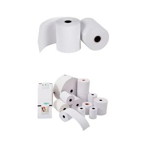 Rouleaux de papier thermique Unifon 57 mm, simple couche, 57x50 mm, papier de caisse enregistreuse, 100 % pâte de bois pure, certifié ISO 9001, papier de point de vente - Product Image 1