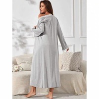 Vente en gros OEM – Robe de chambre et nuisette pour femme, ensemble 2 pièces personnalisé, vêtements de détente en coton pour femme