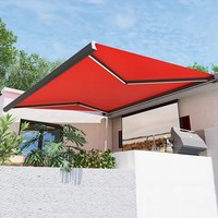 Auvent rétractable électrique mural motorisé pour terrasse, protection contre le vent et les UV