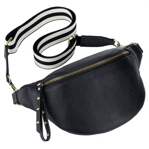 Genuine <b>Leather</b> Fashion Portable Zipper Closure Crossbody Waist Bag Large Capacity Top Layer Cowhide Trend Women's Chest Bag - Product Image 2