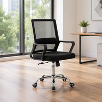 Chaise de bureau pivotante en maille avec logo personnalisé OEM ODM, siège rembourré en tissu, roulettes, mobilier de salle de réunion pour entreprise