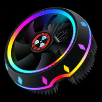 Ventilateur de refroidissement silencieux LED RGB pour ordinateur de bureau, radiateur Radiato, refroidissement coloré pour Intel 115X AMD