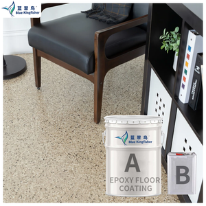 Peinture pour sol en flocons d'époxy bleu bleuette, à base d'eau, faible teneur en COV, séchage <span class=keywords><strong>rapide</strong></span>, revêtement pour <span class=keywords><strong>garage</strong></span>, sol de maison - Product Image 1