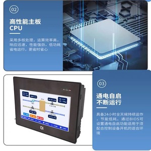 GX Works2 หน้าจอสัมผัสขนาด 7 นิ้ว PLC เครื่องออลอินวันสำหรับระบบอัตโนมัติอุตสาหกรรม อินเทอร์เฟซอีเธอร์เน็ต ความละเอียด 800x480 - Product Image 1