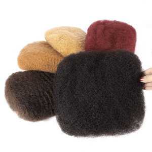 Cheveux humains brésiliens bruts Afro Kinky en vrac, couleur naturelle, pour tresses et <span class=keywords><strong>dreadlocks</strong></span>, directement de l'usine - Product Image 1