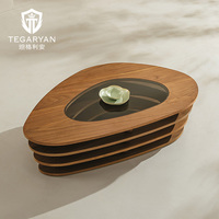 Table basse de luxe créative et moderne, table basse design irrégulière en bois pour salon, en vente