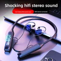 Earphone Gantung Leher 5.3 Baru dengan Daya Tahan Baterai Lama dan Peredam Kebisingan Nirkabel untuk Olahraga