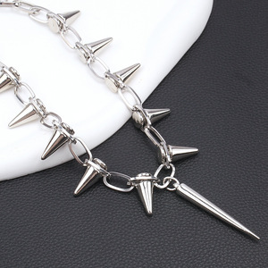 Collar Punk con Púas, Cadena Geométrica de Aleación de Zinc, Joyería de Moda Unisex para Fiestas - Product Image 4