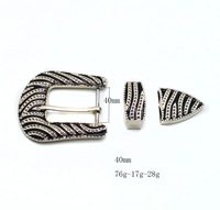 Boucle de ceinture personnalisable pour femme, style western cowboy, trois pièces, en alliage de zinc plaqué 33MM-40MM, accessoires de ceinture imprimés par transfert thermique