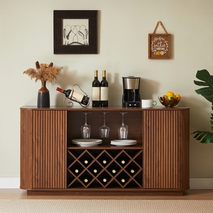 Armário de Armazenamento Moderno com Prateleiras Ajustáveis para Suporte de Utensílios de Vidro - Product Image 1