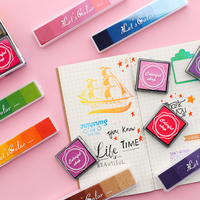 Lot de tampons encreurs miniatures dégradés 6 couleurs, lavables et sûrs, pour empreintes digitales, pour enfants, bricolage, tamponnage en caoutchouc, scrapbooking, art