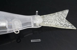 Meilleure vente, appât de <span class=keywords><strong>natation</strong></span> non peint, corps de leurre de pêche, 51.74g, 176mm, joint unique, œil vierge, 8085 - Product Image 3