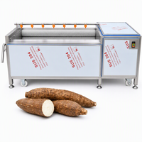 Aardappel Wortels Cassave Dadels Borstel Schil- en wasmachine Cassavehuid Gember Aardappelschil Wasmachine Schilmachine Wasmachine