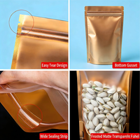 Emballage de sachets de café avec valve et fermeture éclair, sachet en aluminium et mylar pour grains de café, pistaches et fruits secs, sachet à fermeture éclair