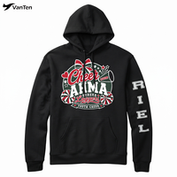 Sweat-shirt à capuche zippé personnalisé avec logo brodé pour équipe de cheerleading, danse, gymnastique et tenue de sport