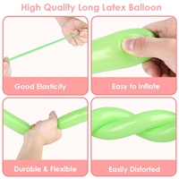 Offre Spéciale Promotion fête gonflable bricolage enfant jouet 260 arc-en-ciel Latex naturel modélisation Long ballon pour enfant fabriqué en chine
