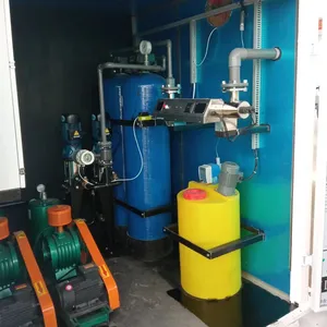 MBBR/MBR pacote estação de tratamento de água para inpendent maison 1-50m3-1000m3 mbbr biofilm media esgoto tratamento
