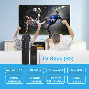 Factory Price Cheapest Hot Selling Full Hd Dual Wifi Android Stick 1080P Android 10.0 2GB 16GB Iptv Tv Stick 4K