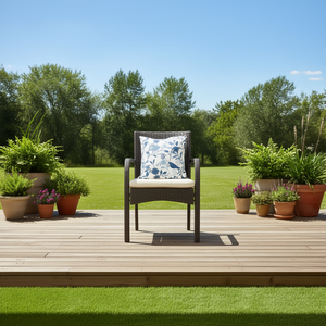Chaise d'extérieur en osier DB Cordoba avec coussin, mobilier de patio contemporain pour l'amusement en plein air - Product Image 2
