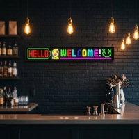 Papan Tanda LED Jendela Bergaya Fleksibel Daybetter Custom, Layar LED Tipis Tanpa Bingkai dengan Teks Bergulir untuk Toko, Kafe