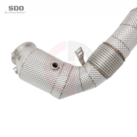 Pipa Knalpot Downpipe High Flow Catted SD untuk BMW M550i XDrive G30/G31 4.4T 2017-2023 Knalpot Performa dengan 100/200/300 Cell