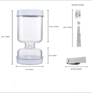 Wholesale Cross Border New Kitchen Wet Dry Separation Hourglass Jar Plastic Container for Food <b>Storage</b> & Kimchi Pickle - Product Image 3
