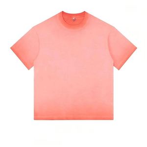 เสื้อยืดทรงหลวมสไตล์เรโทร 230GSM ผ้าฝ้ายย้อมบาติกไล่เฉดสีสองโทน ไหล่ตก สตรีทสไตล์ คอกลม รับสกรีนโลโก้ - Product Image 4