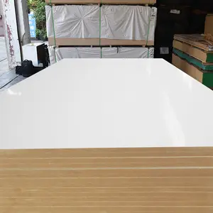 High Quality 3mm 4mm 5mm 6mm 9mm 12mm 15mm 18mm Fibreboards White Laminated Melamine Faced Wood Mdf Hdf Board For Furniture